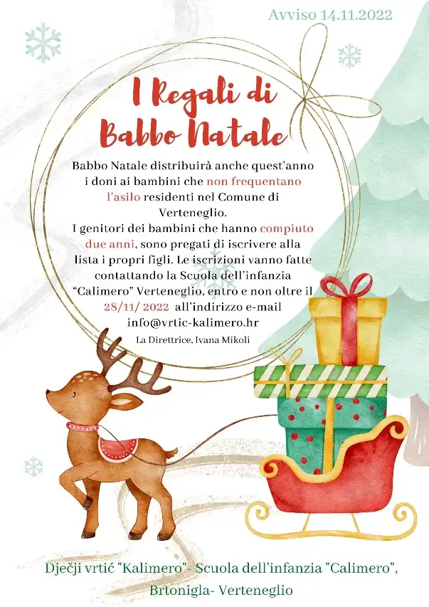 Djed Božićnjak će i ove godine podijeliti paketiće djeci koja ne pohađaju vrtić s područja Općine Brtonigla