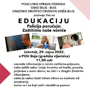 Edukacija o prevenciji prijevara starijih osoba – „Policija poručuje: Zaštitimo naše noniće“