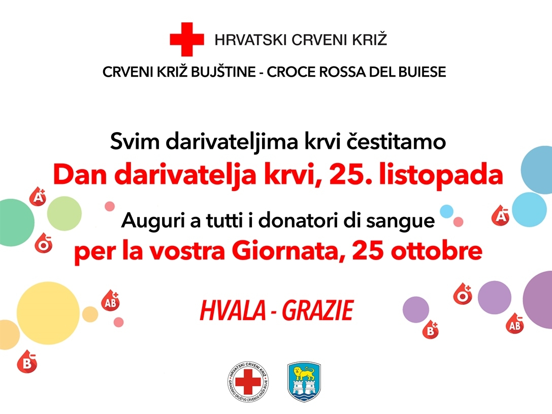 La Croce rossa del Buiese esprime i suoi auguri per la Giornata dei donatori di sangue